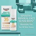 Eucerin Tinted Sensitive Mineral Face Sunscreen Lotion SPF 35 1.7 fl oz Lightweight Blendable Broad Spectrum UVA/UVB Protection for Sensitive Ski