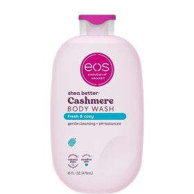 eos Shea Better Cashmere Body Wash Fresh & Cozy Creamy Gel Formula, 16 Oz Bottle