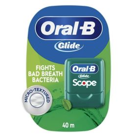 Oral-B Glide Mint Dental Floss With Scope Flavor 40 Meters For Adults Shred Resistant Fresh Breath Floss
