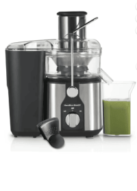 Hamilton Beach Easy Clean Juicer, Juice Extractor, Easy Sweep Cleaning Tool, Big Mouth Chute, 800 W
