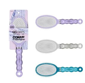Conair Gel Grip Nylon Bristle Cushion Hair Brush, Multicolor