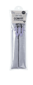 Conair Flaxseed Microwave XL Hair Rollers, 5 Piece Set, Lavender, Includes Clips and Hair Ties