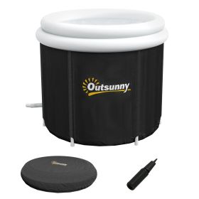 Outsunny Ice Bath Tub, 79 Gallon Outdoor Portable Cold Plunge Tub with Thermo Lid, Cover and Carry Bag for Athletes Recovery and Cold Water Thera