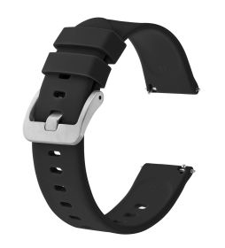 Smartwatch Accessories,Silicone Watch Bands, Slim Watch Straps With Quick Release, 22mm (Color: Black)