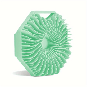 2pcs Natural Silicone Body Brush for Exfoliating and Massage - Soft Scrubber for Shower and Bath (Quantity: 2pcs, Color: GREEN)